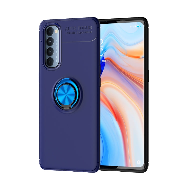 For OPPO Reno 4 Pro 4G Metal Ring Holder 360 Degree Rotating TPU Case
