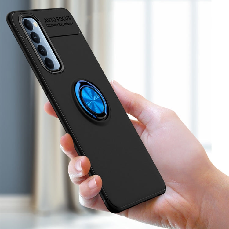 For OPPO Reno 4 Pro 4G Metal Ring Holder 360 Degree Rotating TPU Case