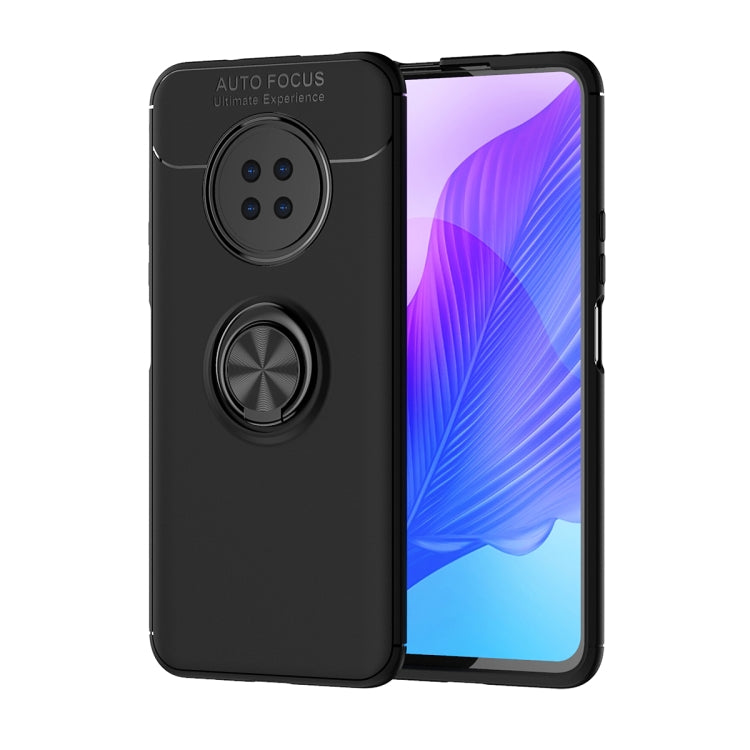 For Huawei Enjoy 20 Plus Metal Ring Holder 360 Degree Rotating TPU Case