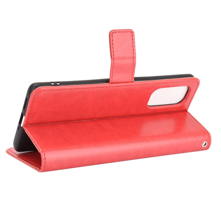 For OPPO Reno4 4G Retro Crazy Horse Texture Horizontal Flip Leather Case , with Holder & Card Slots & Photo Frame