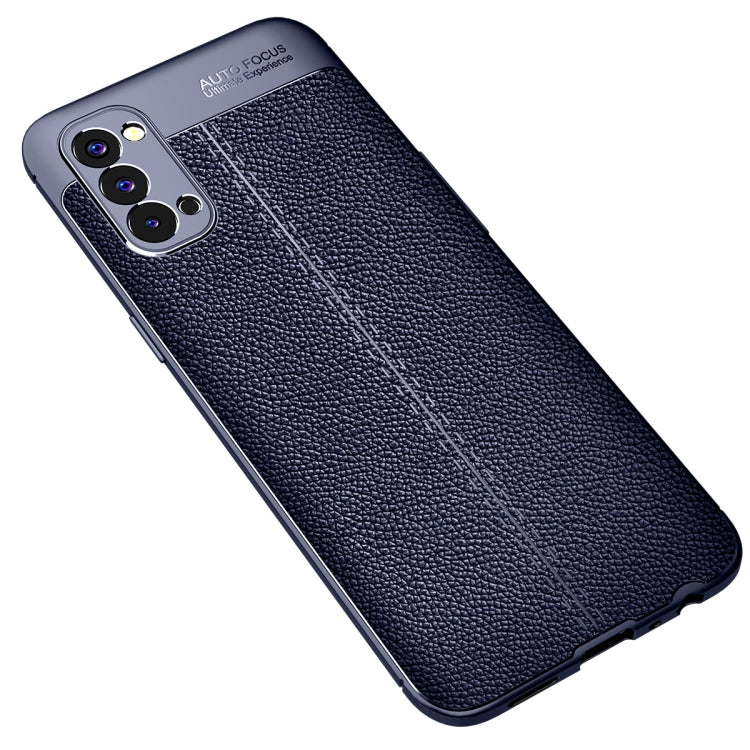 For OPPO Reno4 4G Litchi Texture TPU Shockproof Case