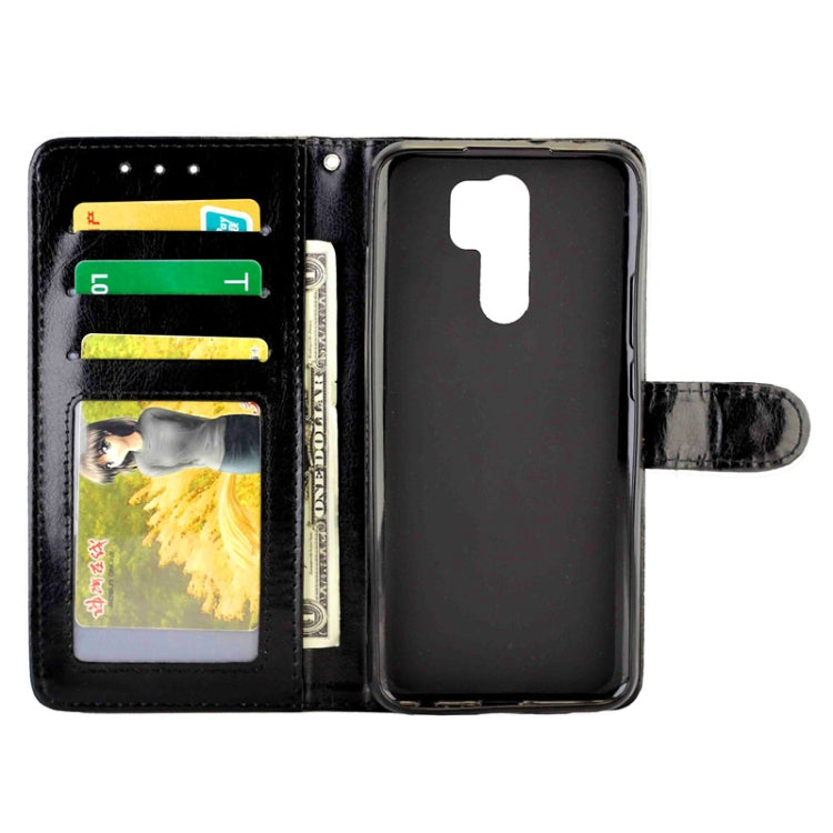 For Xiaomi Redmi 9 Crazy Horse Texture Leather Horizontal Flip Protective Case with Holder & Card Slots & Wallet & Photo Frame