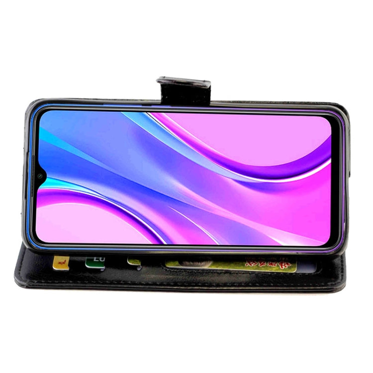 For Xiaomi Redmi 9 Crazy Horse Texture Leather Horizontal Flip Protective Case with Holder & Card Slots & Wallet & Photo Frame