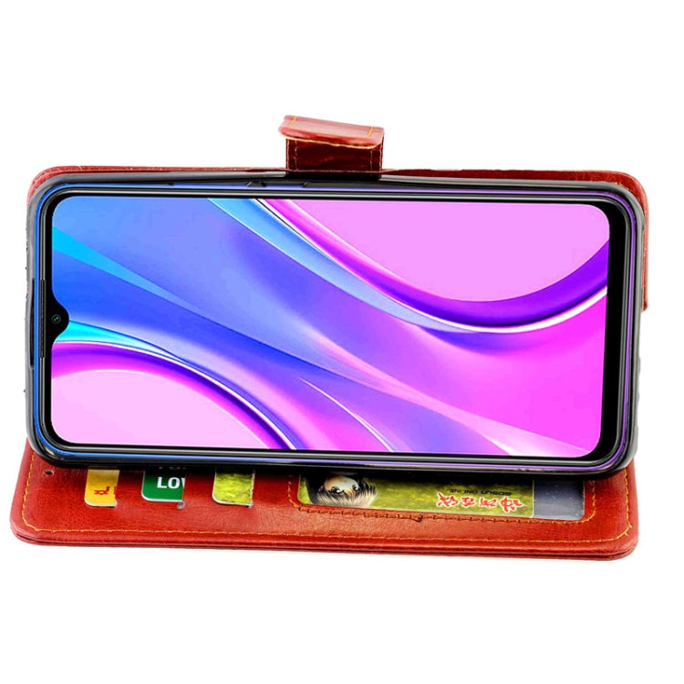 For Xiaomi Redmi 9 Crazy Horse Texture Leather Horizontal Flip Protective Case with Holder & Card Slots & Wallet & Photo Frame