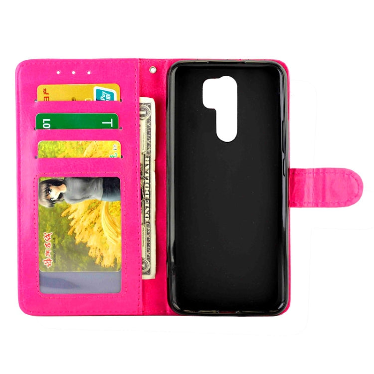 For Xiaomi Redmi 9 Crazy Horse Texture Leather Horizontal Flip Protective Case with Holder & Card Slots & Wallet & Photo Frame