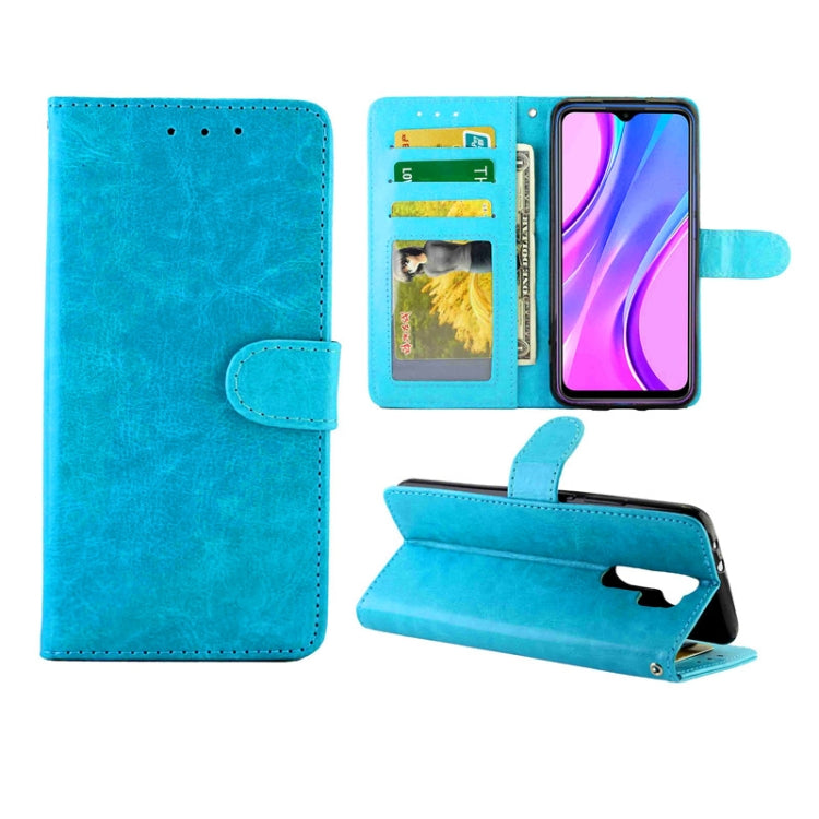 For Xiaomi Redmi 9 Crazy Horse Texture Leather Horizontal Flip Protective Case with Holder & Card Slots & Wallet & Photo Frame