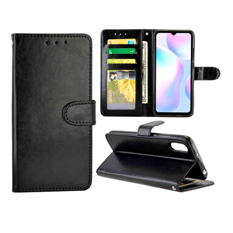 For Xiaomi Redmi 9A Crazy Horse Texture Leather Horizontal Flip Protective Case with Holder & Card Slots & Wallet & Photo Frame