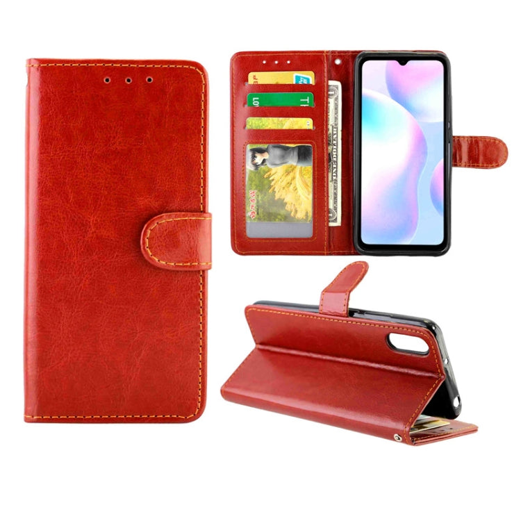 For Xiaomi Redmi 9A Crazy Horse Texture Leather Horizontal Flip Protective Case with Holder & Card Slots & Wallet & Photo Frame