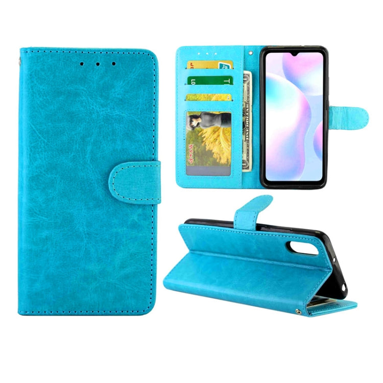 For Xiaomi Redmi 9A Crazy Horse Texture Leather Horizontal Flip Protective Case with Holder & Card Slots & Wallet & Photo Frame