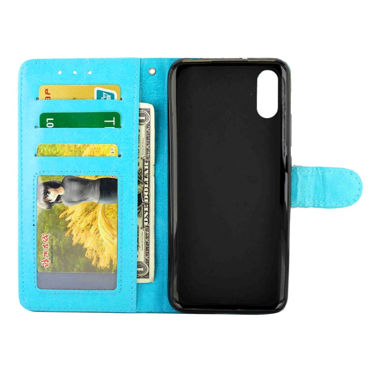 For Xiaomi Redmi 9A Crazy Horse Texture Leather Horizontal Flip Protective Case with Holder & Card Slots & Wallet & Photo Frame