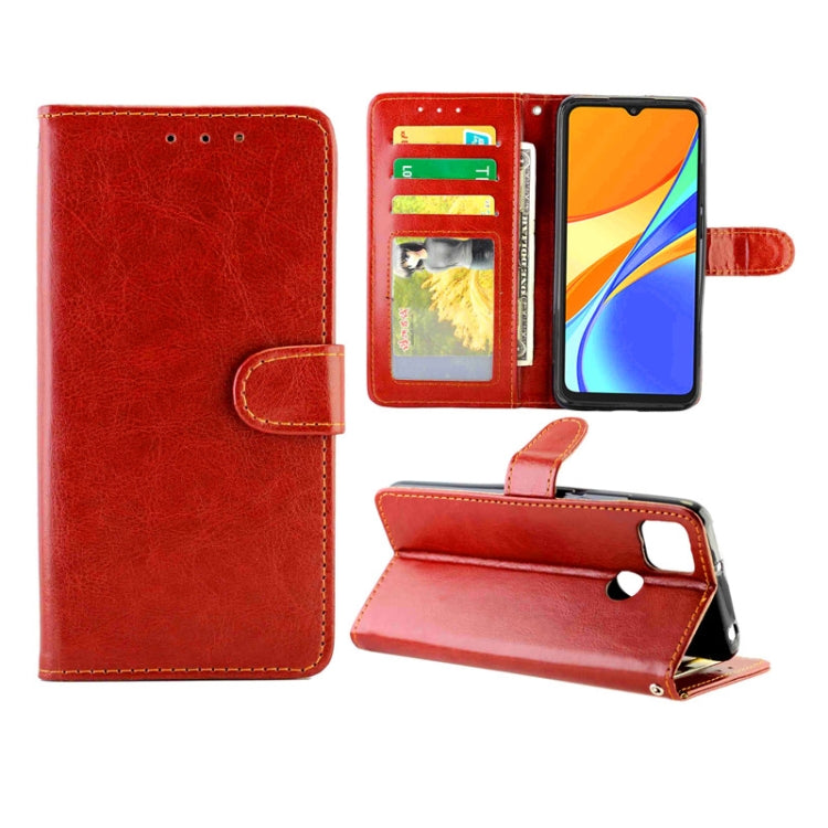 For Xiaomi Redmi 9C Crazy Horse Texture Leather Horizontal Flip Protective Case with Holder & Card Slots & Wallet & Photo Frame