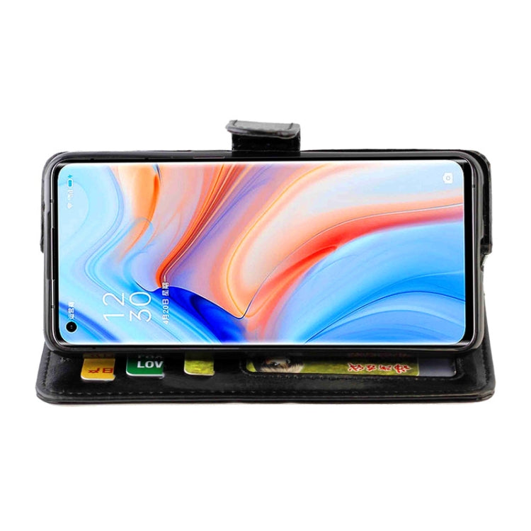 For OPPO Reno4 Crazy Horse Texture Leather Horizontal Flip Protective Case with Holder & Card Slots & Wallet & Photo Frame