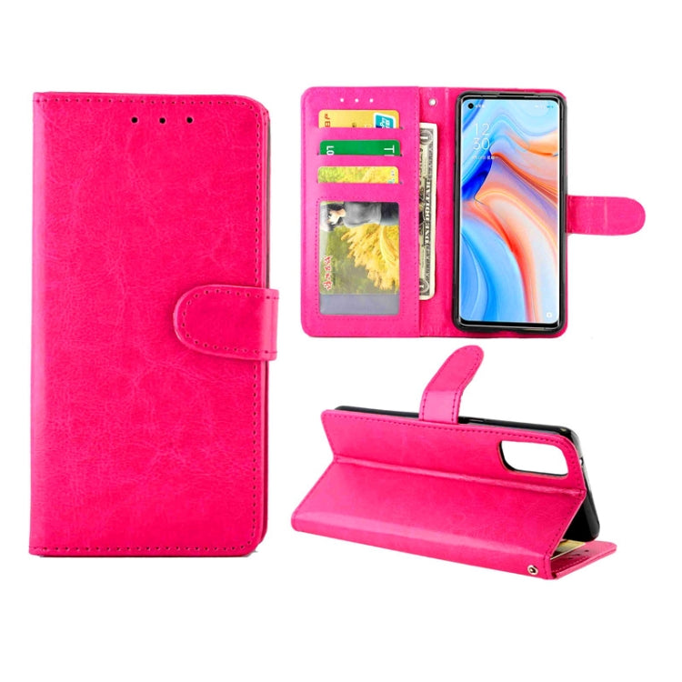 For OPPO Reno4 Crazy Horse Texture Leather Horizontal Flip Protective Case with Holder & Card Slots & Wallet & Photo Frame