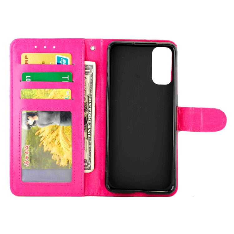 For OPPO Reno4 Crazy Horse Texture Leather Horizontal Flip Protective Case with Holder & Card Slots & Wallet & Photo Frame