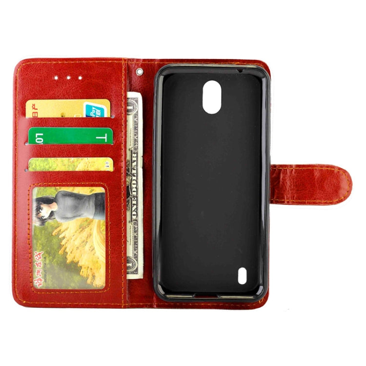 For Nokia C1 Crazy Horse Texture Leather Horizontal Flip Protective Case with Holder & Card Slots & Wallet & Photo Frame