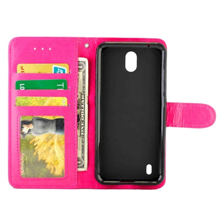 For Nokia C1 Crazy Horse Texture Leather Horizontal Flip Protective Case with Holder & Card Slots & Wallet & Photo Frame