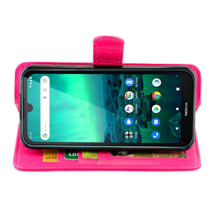For Nokia C1 Crazy Horse Texture Leather Horizontal Flip Protective Case with Holder & Card Slots & Wallet & Photo Frame