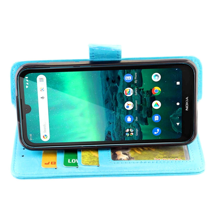 For Nokia C1 Crazy Horse Texture Leather Horizontal Flip Protective Case with Holder & Card Slots & Wallet & Photo Frame
