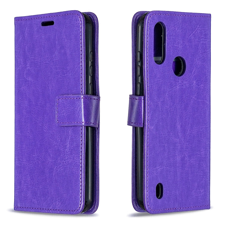 For Motorola Moto E6s (2020) Crazy Horse Texture Horizontal Flip Leather Case with Holder & Card Slots & Wallet & Photo Frame