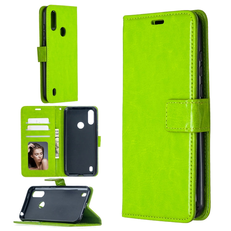 For Motorola Moto E6s (2020) Crazy Horse Texture Horizontal Flip Leather Case with Holder & Card Slots & Wallet & Photo Frame