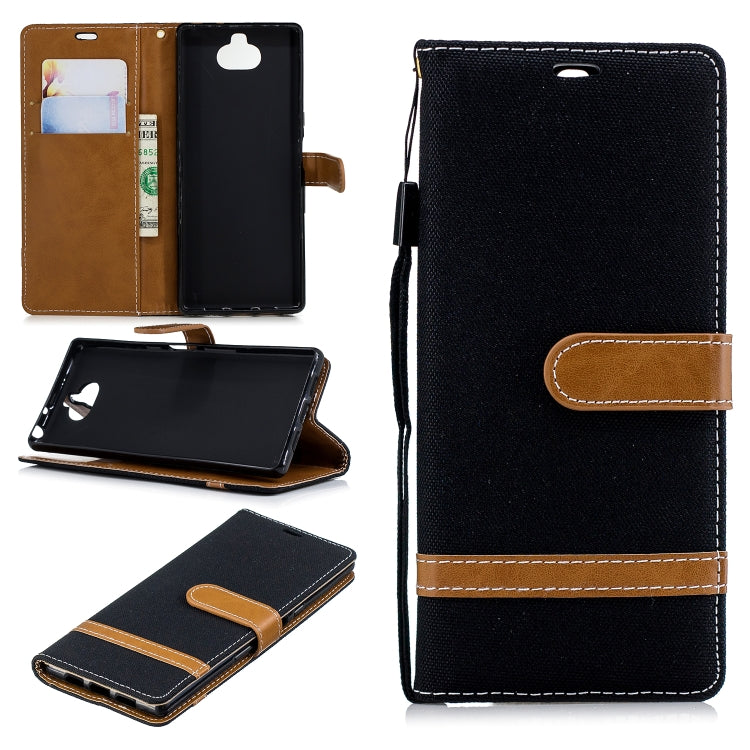 Color Matching Denim Texture Leather Case for Sony Xperia 10 / XA3,