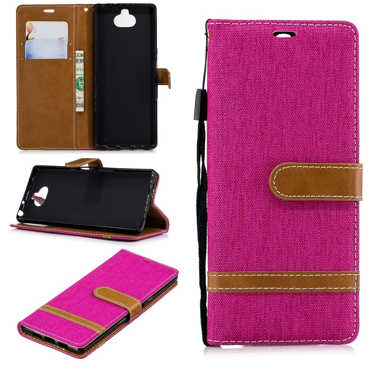 Color Matching Denim Texture Leather Case for Sony Xperia 10 / XA3,