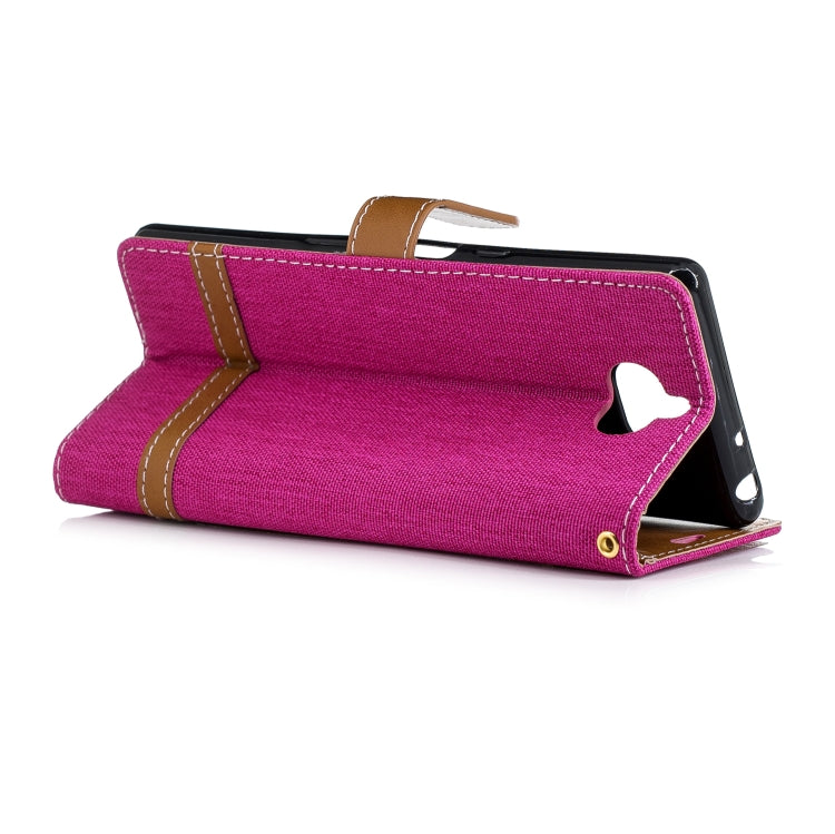 Color Matching Denim Texture Leather Case for Sony Xperia 10 / XA3,