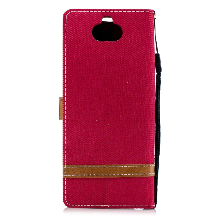 Color Matching Denim Texture Leather Case for Sony Xperia 10 / XA3,