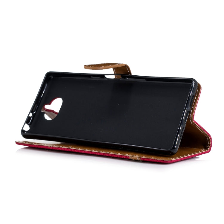 Color Matching Denim Texture Leather Case for Sony Xperia 10 / XA3,