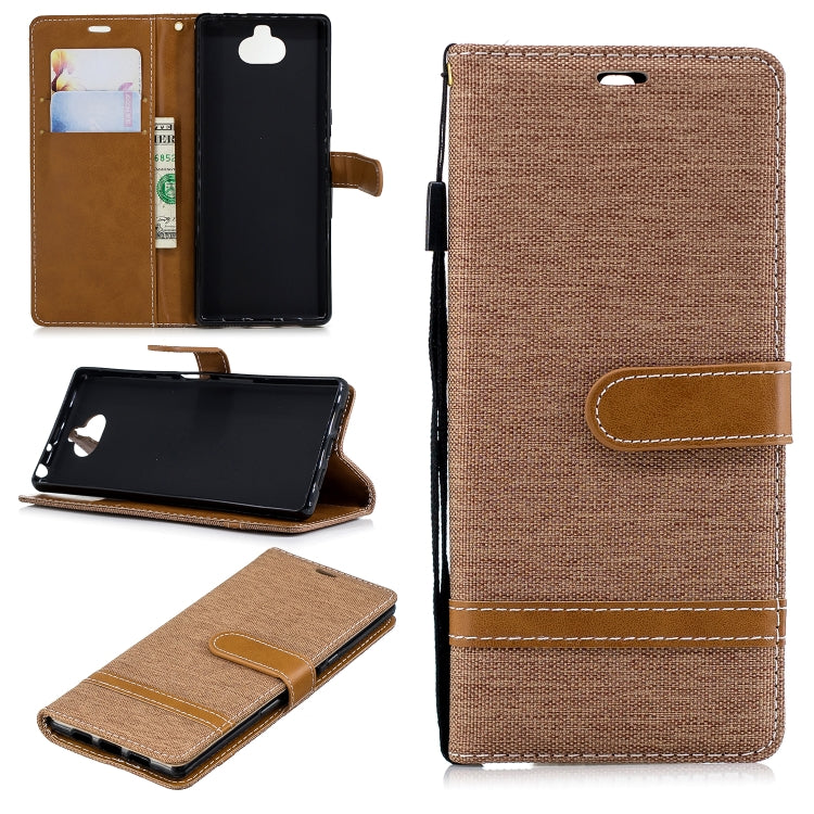 Color Matching Denim Texture Leather Case for Sony Xperia 10 / XA3,
