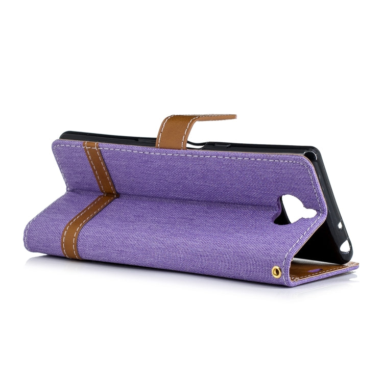 Color Matching Denim Texture Leather Case for Sony Xperia 10 / XA3,