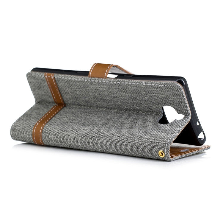 Color Matching Denim Texture Leather Case for Sony Xperia 10 / XA3,