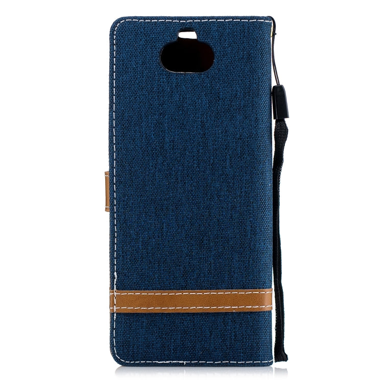 Color Matching Denim Texture Leather Case for Sony Xperia 10 / XA3,