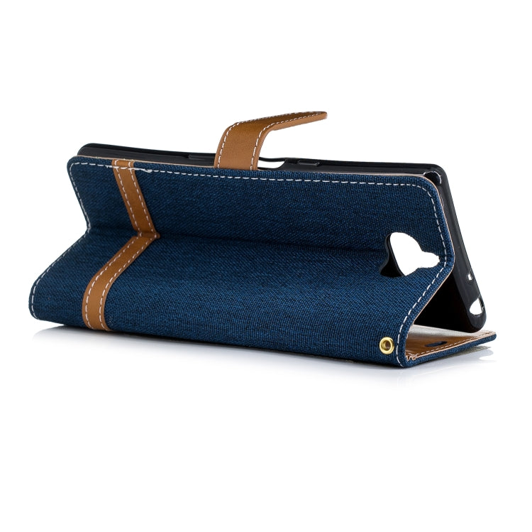 Color Matching Denim Texture Leather Case for Sony Xperia 10 / XA3,