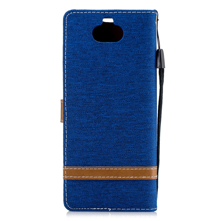 Color Matching Denim Texture Leather Case for Sony Xperia 10 / XA3,