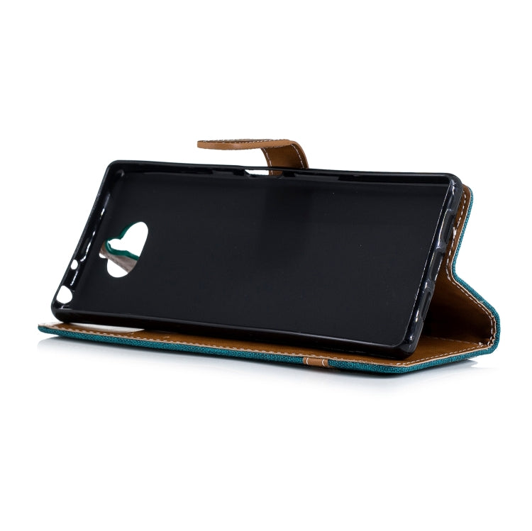 Color Matching Denim Texture Leather Case for Sony Xperia 10 / XA3,