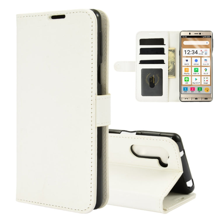 For Sharp senior R64 Texture Single Horizontal Flip Protective Case with Holder & Card Slots & Wallet& Photo Frame