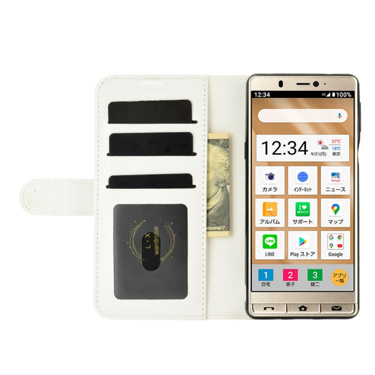 For Sharp senior R64 Texture Single Horizontal Flip Protective Case with Holder & Card Slots & Wallet& Photo Frame