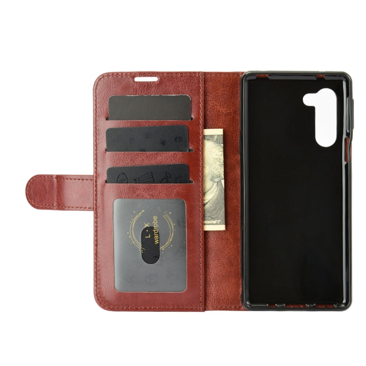 For Sharp senior R64 Texture Single Horizontal Flip Protective Case with Holder & Card Slots & Wallet& Photo Frame