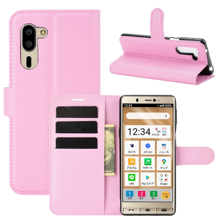 For Sharp senior Litchi Texture Horizontal Flip Protective Case with Holder & Card Slots & Wallet