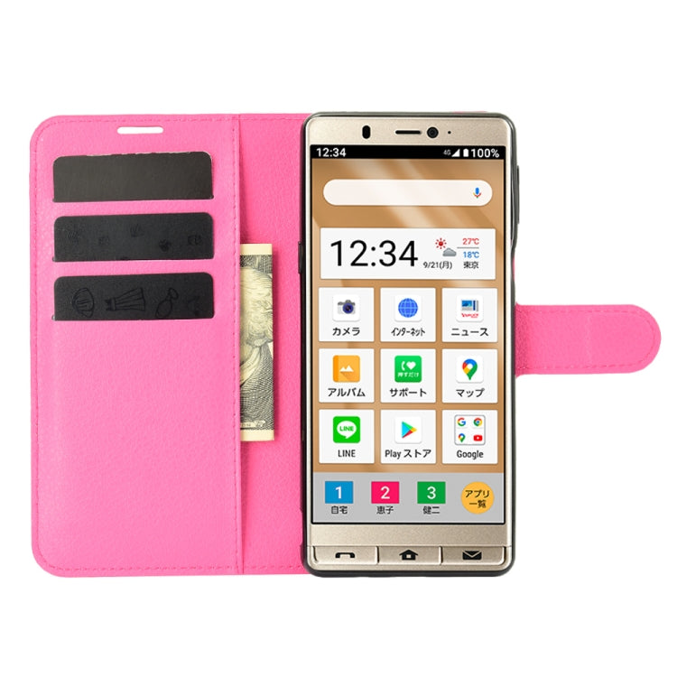 For Sharp senior Litchi Texture Horizontal Flip Protective Case with Holder & Card Slots & Wallet