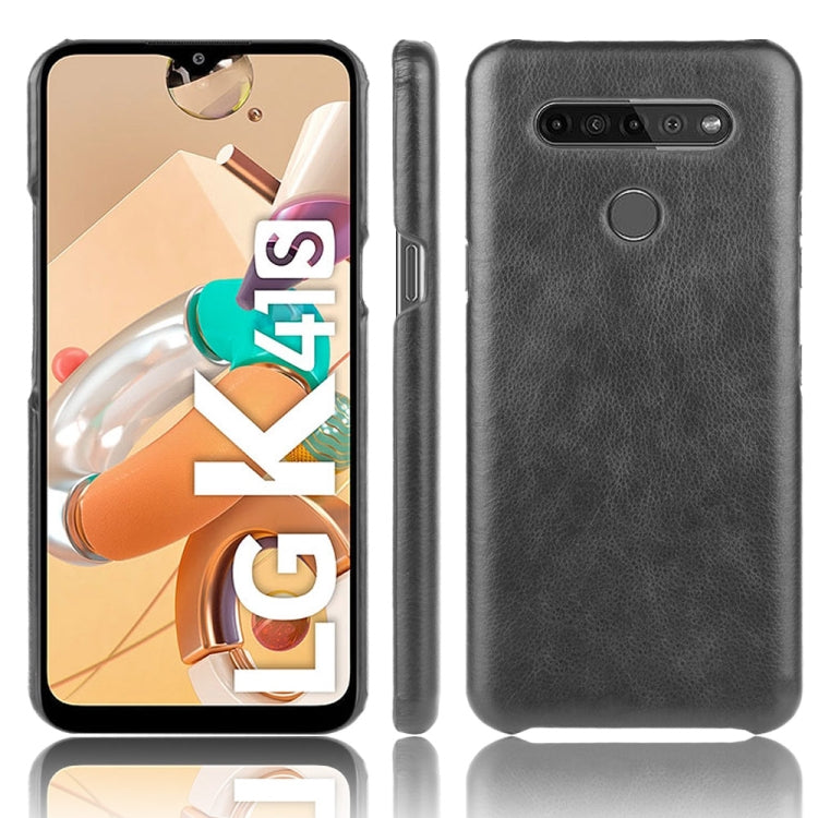 For LG K41S Shockproof Litchi Texture PC + PU Case