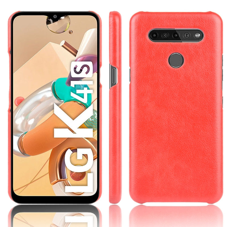 For LG K41S Shockproof Litchi Texture PC + PU Case