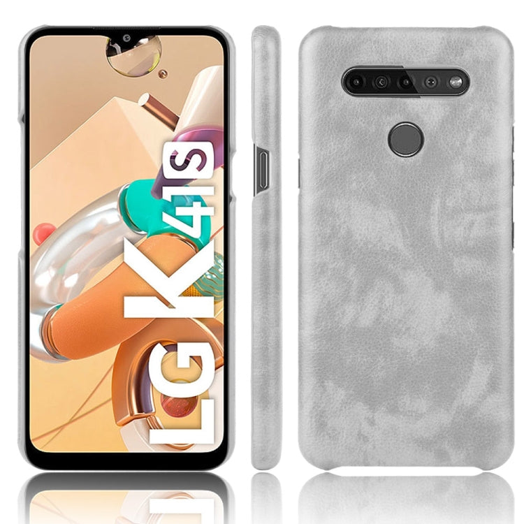 For LG K41S Shockproof Litchi Texture PC + PU Case