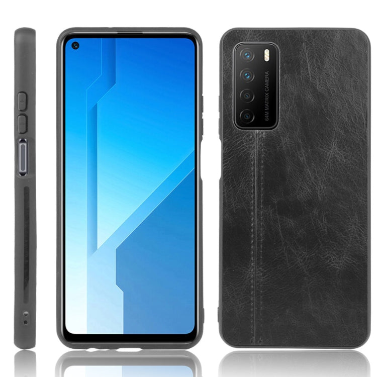 For Huawei Honor Play4 Shockproof Sewing Cow Pattern Skin PC + PU + TPU Case