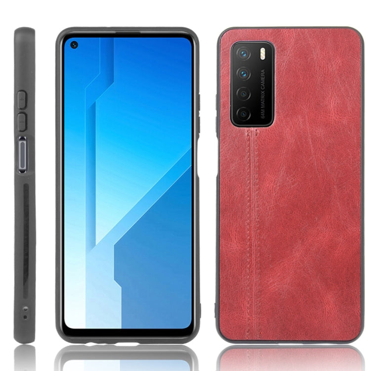 For Huawei Honor Play4 Shockproof Sewing Cow Pattern Skin PC + PU + TPU Case