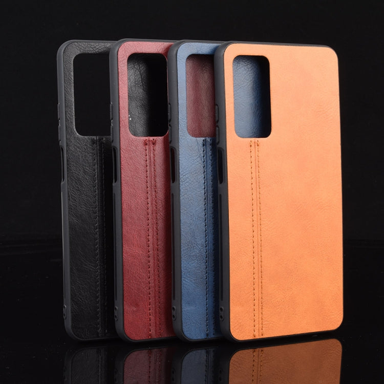 For Huawei Honor Play4 Shockproof Sewing Cow Pattern Skin PC + PU + TPU Case