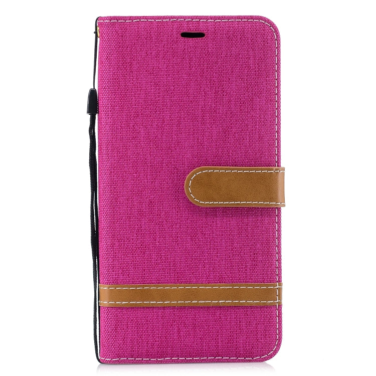 Color Matching Denim Texture Leather Case for Xiaomi Pocophone F1, with Holder & Card Slots & Wallet & Lanyard