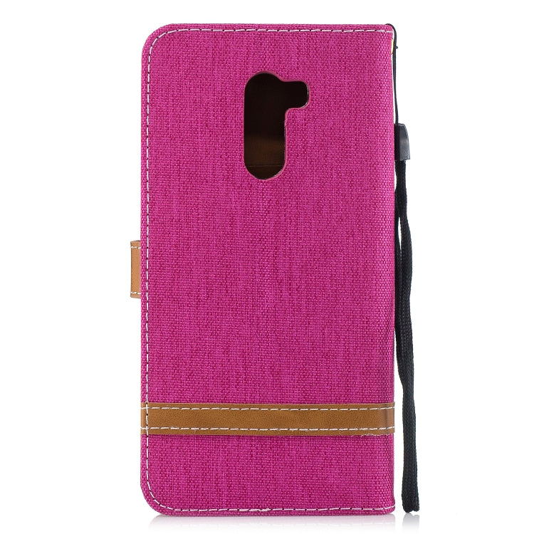 Color Matching Denim Texture Leather Case for Xiaomi Pocophone F1, with Holder & Card Slots & Wallet & Lanyard