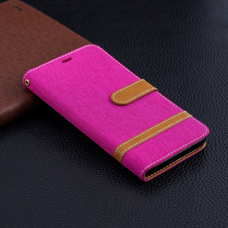 Color Matching Denim Texture Leather Case for Xiaomi Pocophone F1, with Holder & Card Slots & Wallet & Lanyard